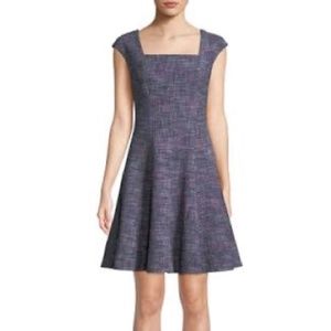 Rebecca Taylor Sleeveless Stretch Tweed Dress Multi